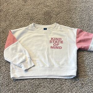 Kids White and Pink Sweatshirt - Kind State of Mind